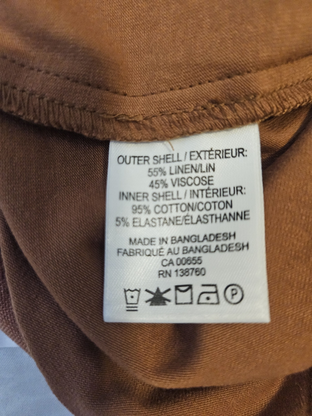 Reitmans Linen Blend Skort Burnt Orange Sz 18 NWT - Picture 9 of 12